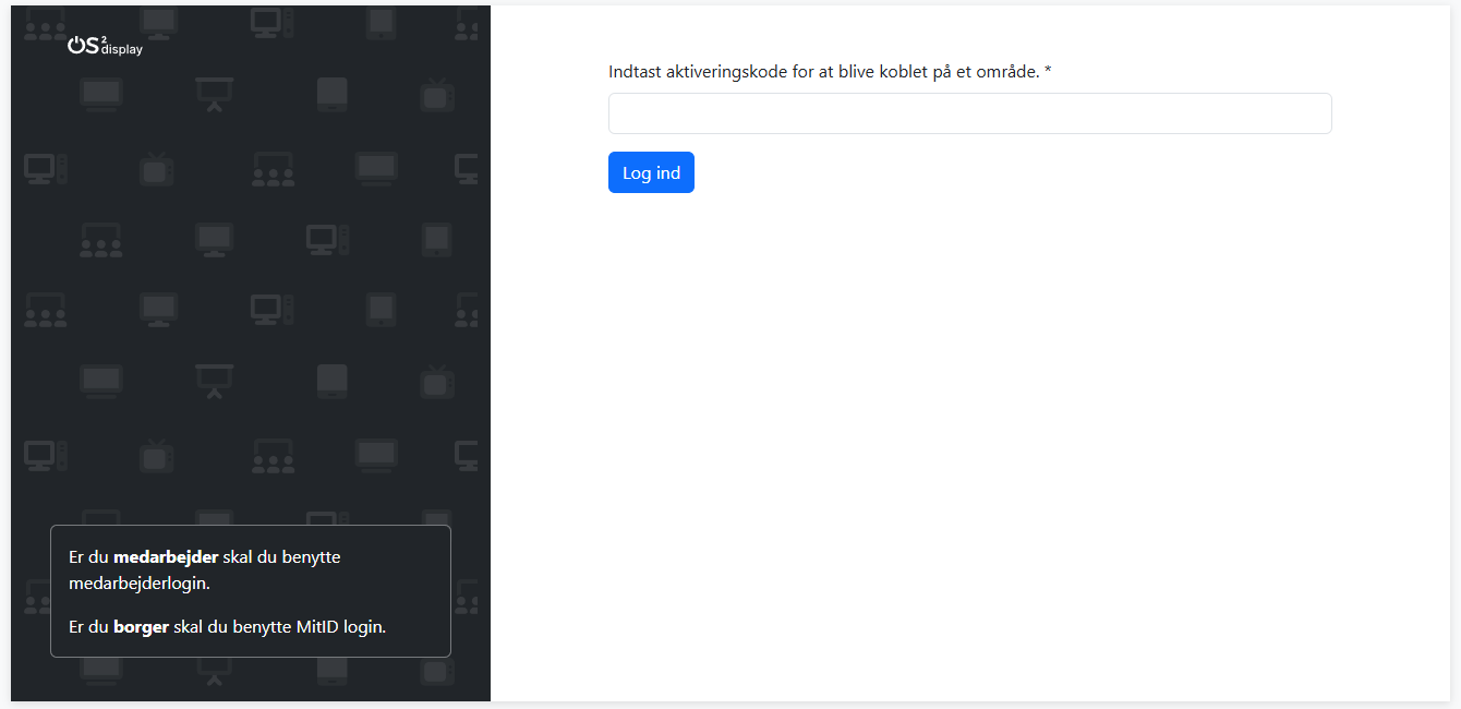 Ekstern bruger logger ind første gang